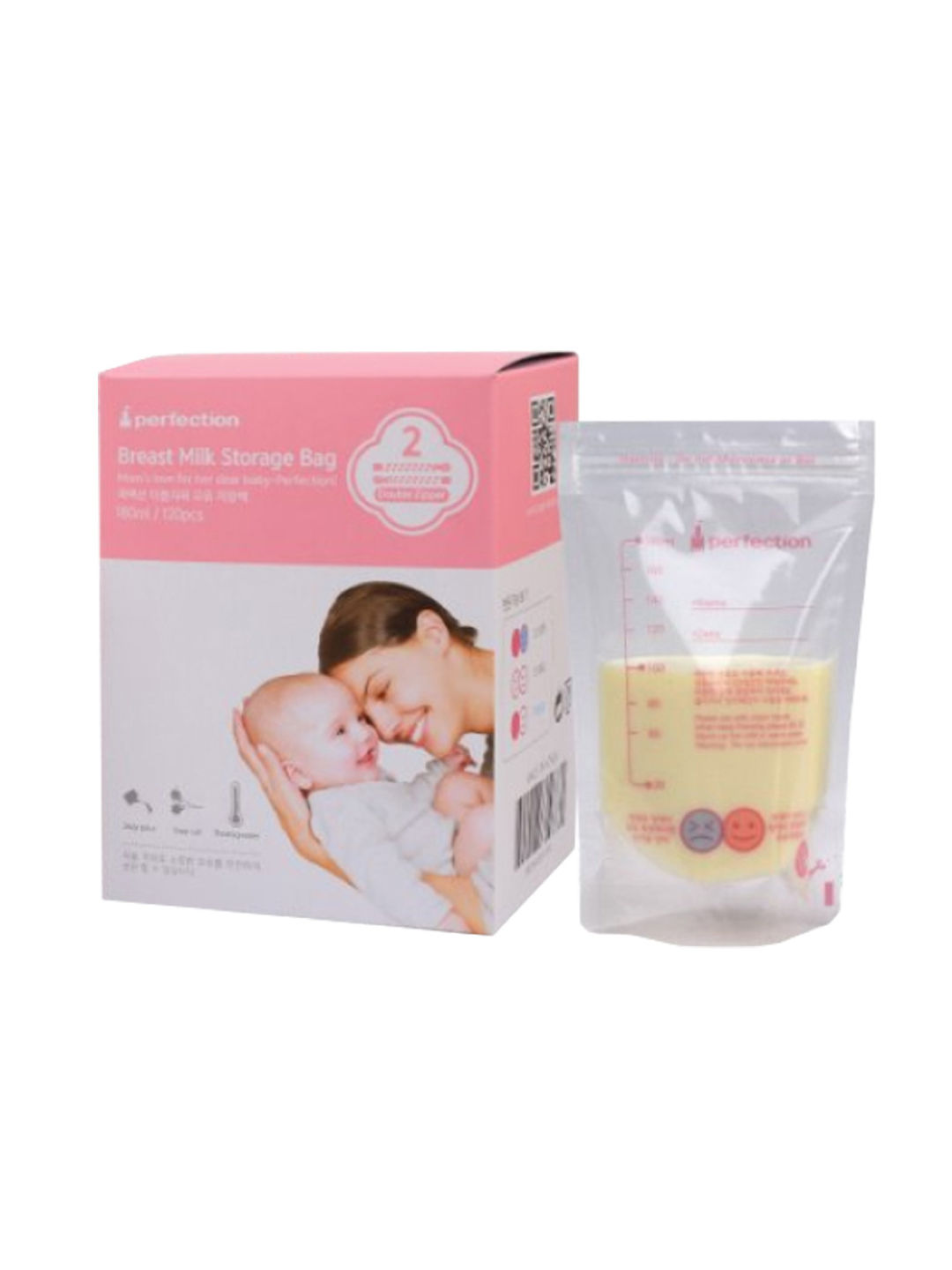 Perfection Double Zipper Breast Milk Bag w/ Temp Detection  (120 pcs) (No Color- Image 1)