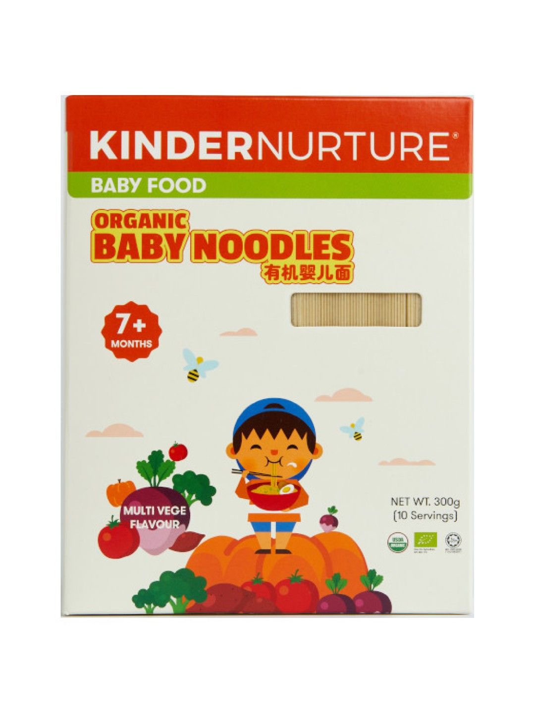 Kindernurture Organic Baby Noodles Multi Veg (300g) (No Color- Image 1)