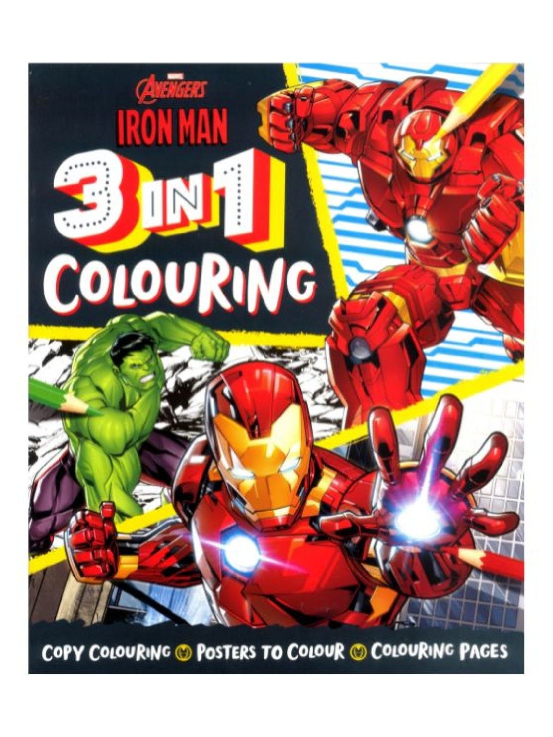 Learning is Fun Marvel 3In1 Coloring - Iron Man (No Color- Image 1)
