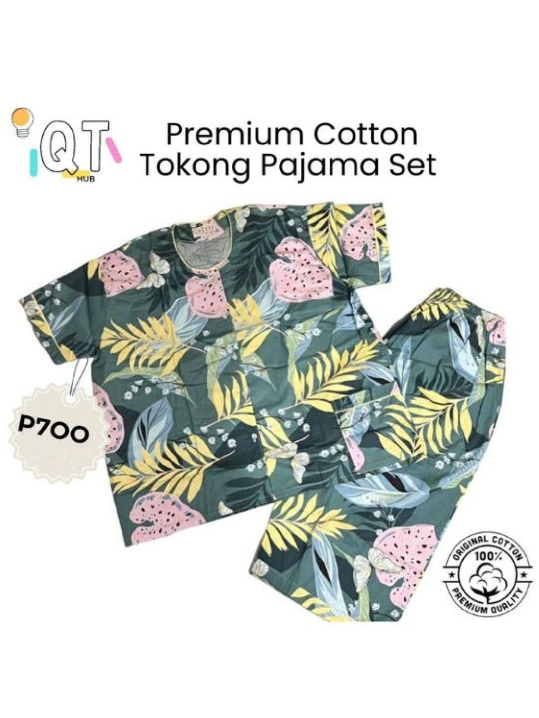 QT Hub Premium Cotton Tokong Pajama Set (Zola- Image 2)