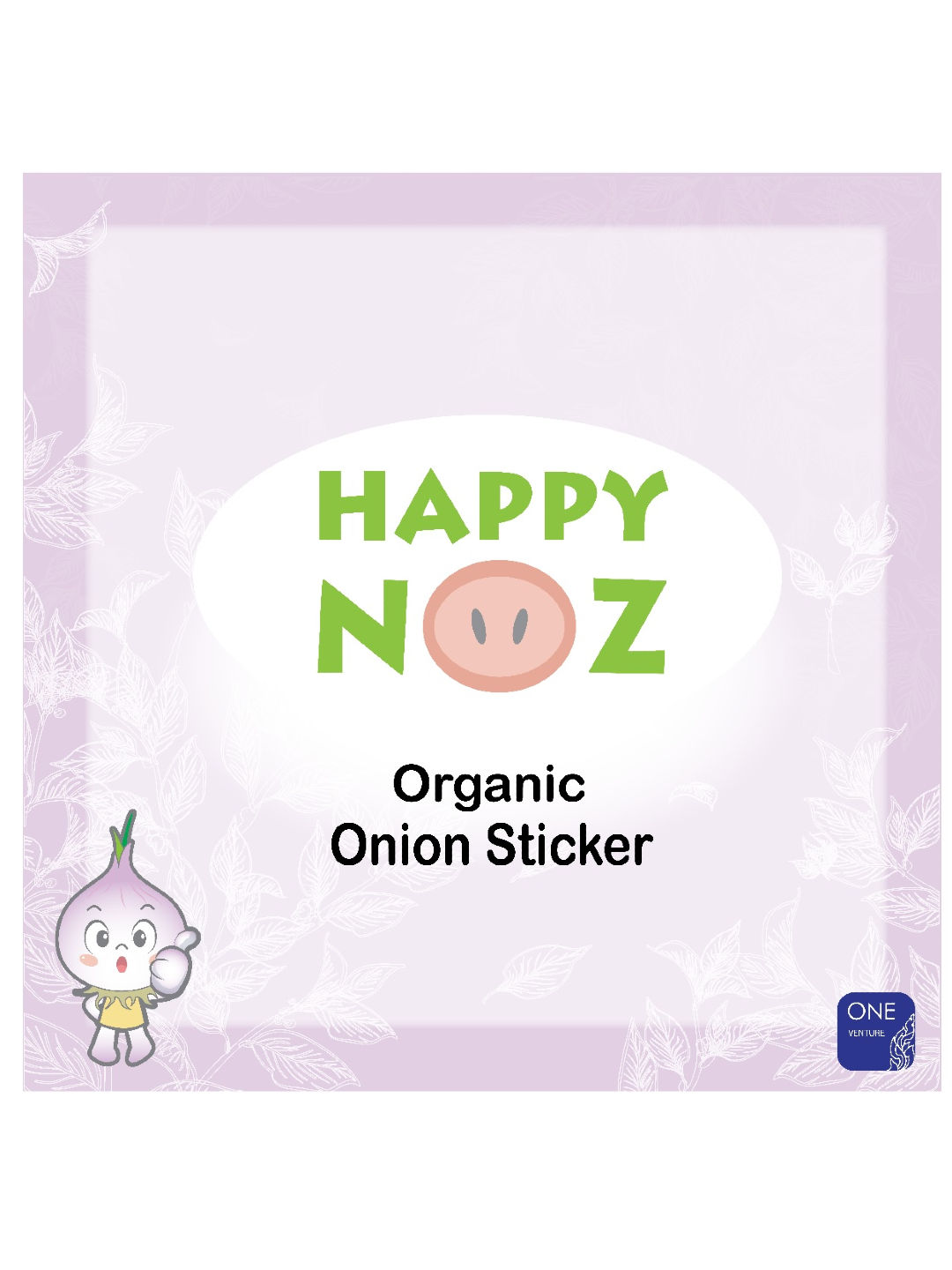 Happy Noz Organic Onion Sticker Happy Noz (Purple- Image 2)