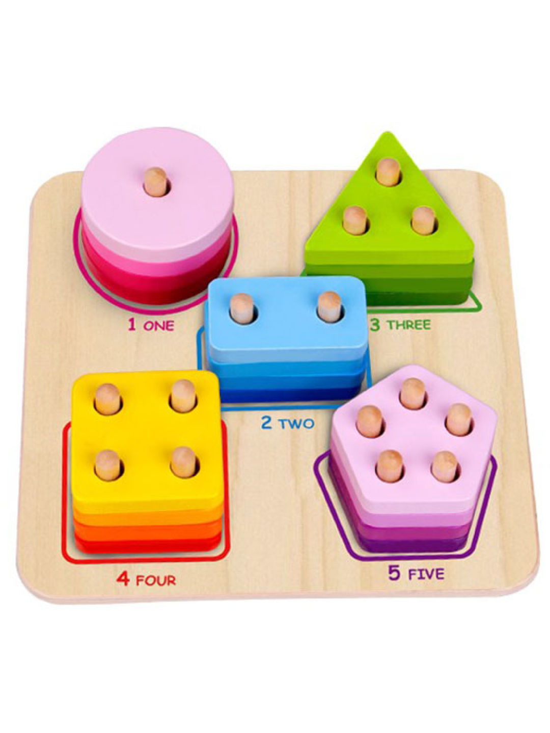 Tooky Toy Geometric Block Sorter Educational Toy (No Color- Image 2)