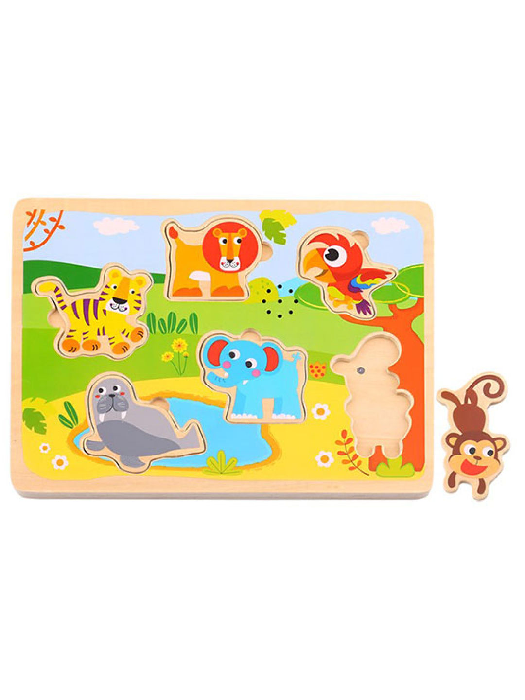 Tooky Toy Sound Puzzle - Animals (No Color- Image 1)