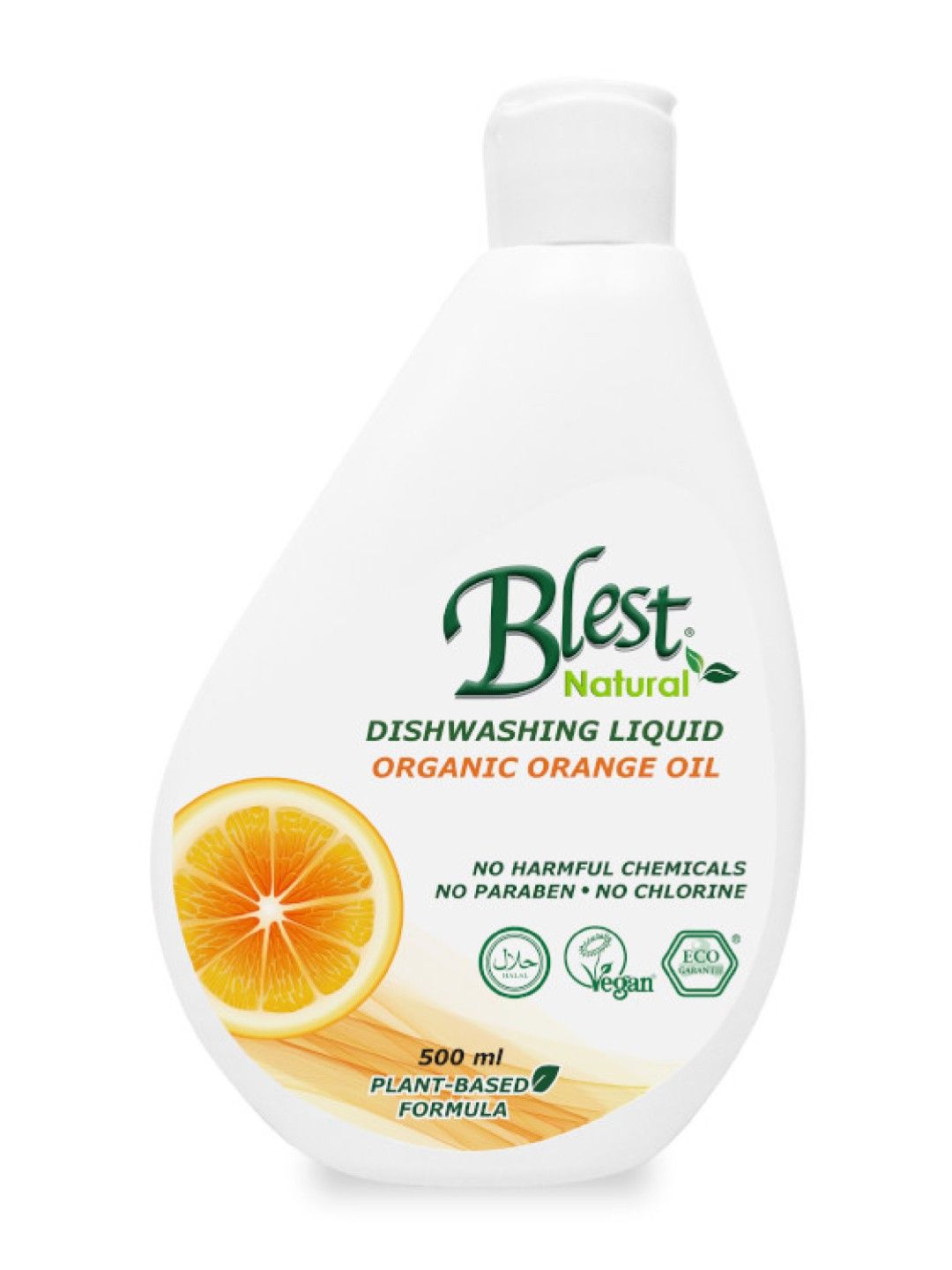 Blest Natural Dishwashing Liquid (500 ml) (Orange- Image 1)