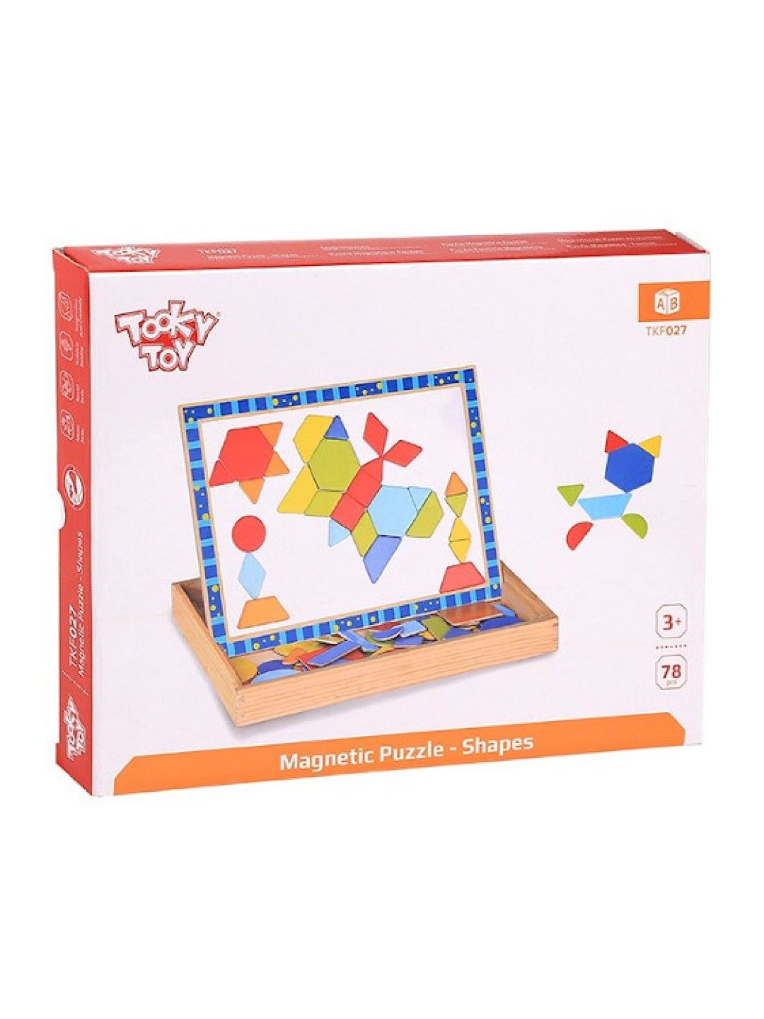 Tooky Toy Magnetic Puzzle - Shapes (No Color- Image 1)