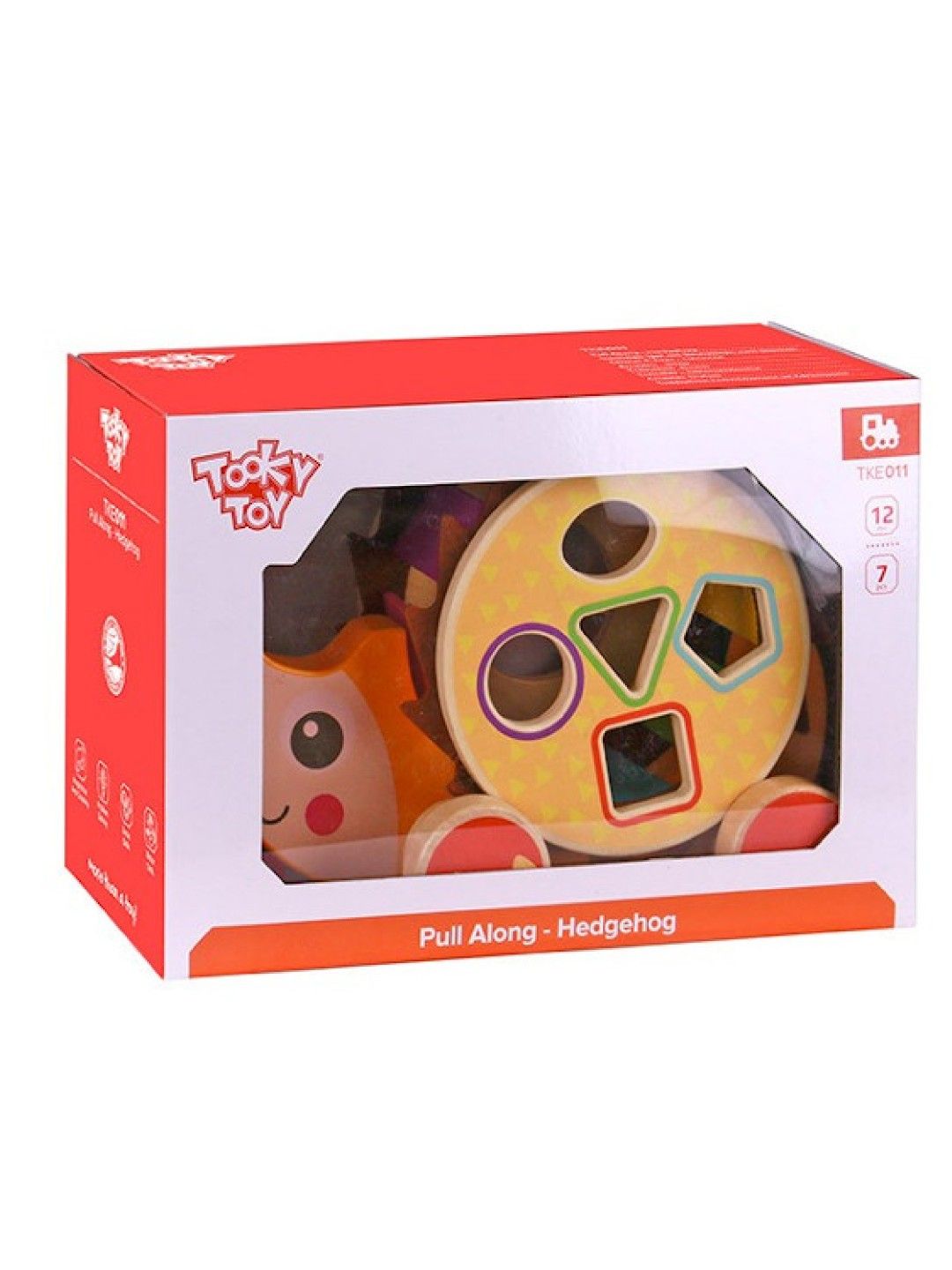 Tooky Toy Pull Along - Hedgehog (No Color- Image 1)