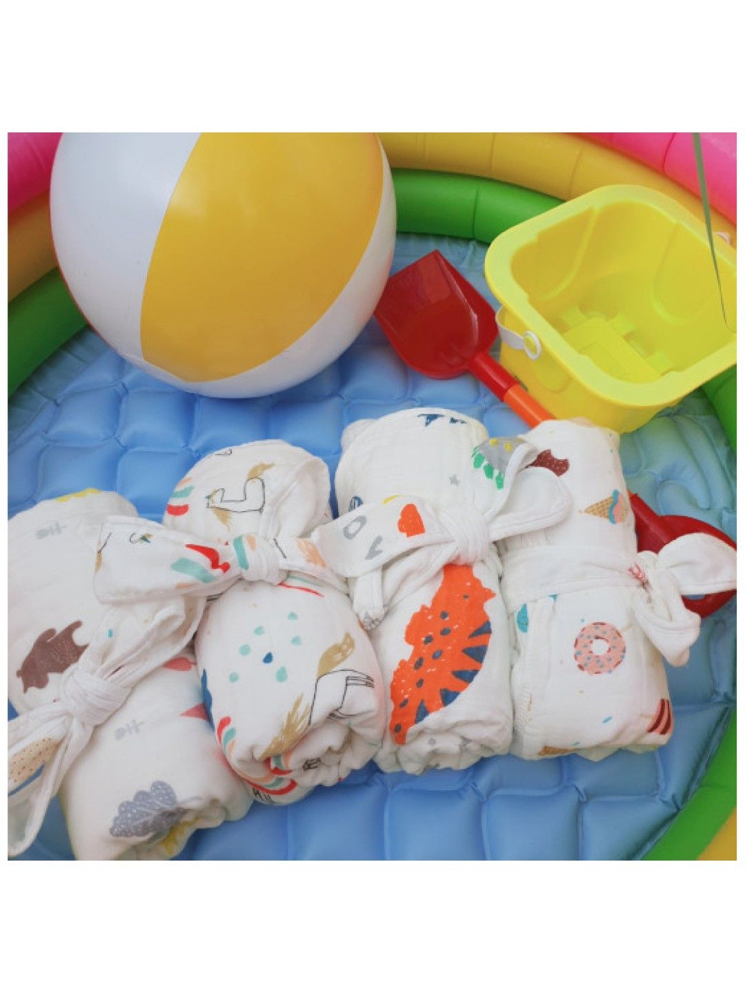 Fin's Adventures Little Prince 2  in 1 Hooded Muslin Swaddle/Towel (No Color- Image 2)