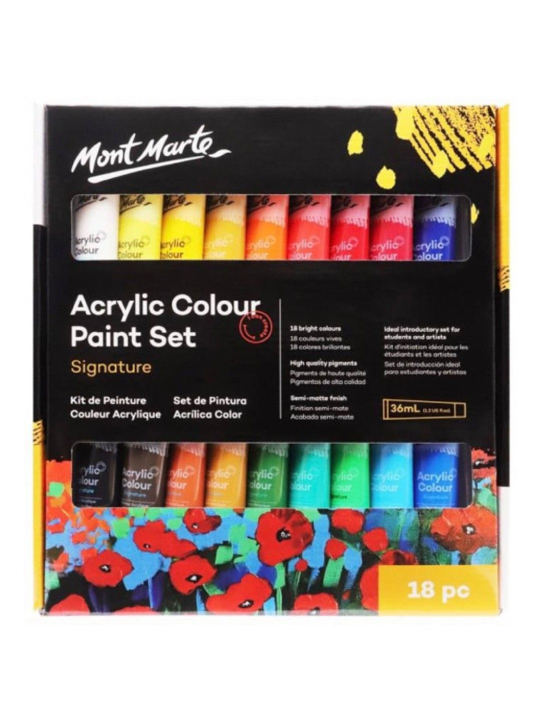 Mont Marte Acrylic Paint (18pcs) (No Color- Image 1)