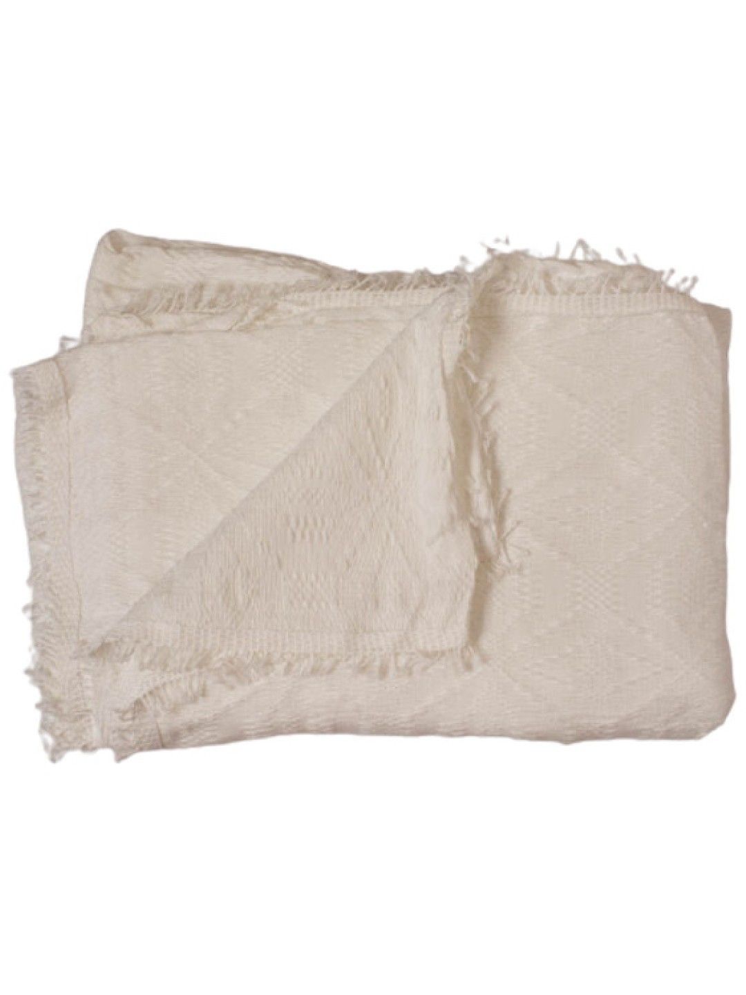 WVN Living Handwoven Blanket (White- Image 1)