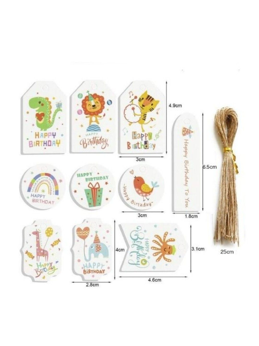 Party-Doh Birthday Tags with Craft Strings