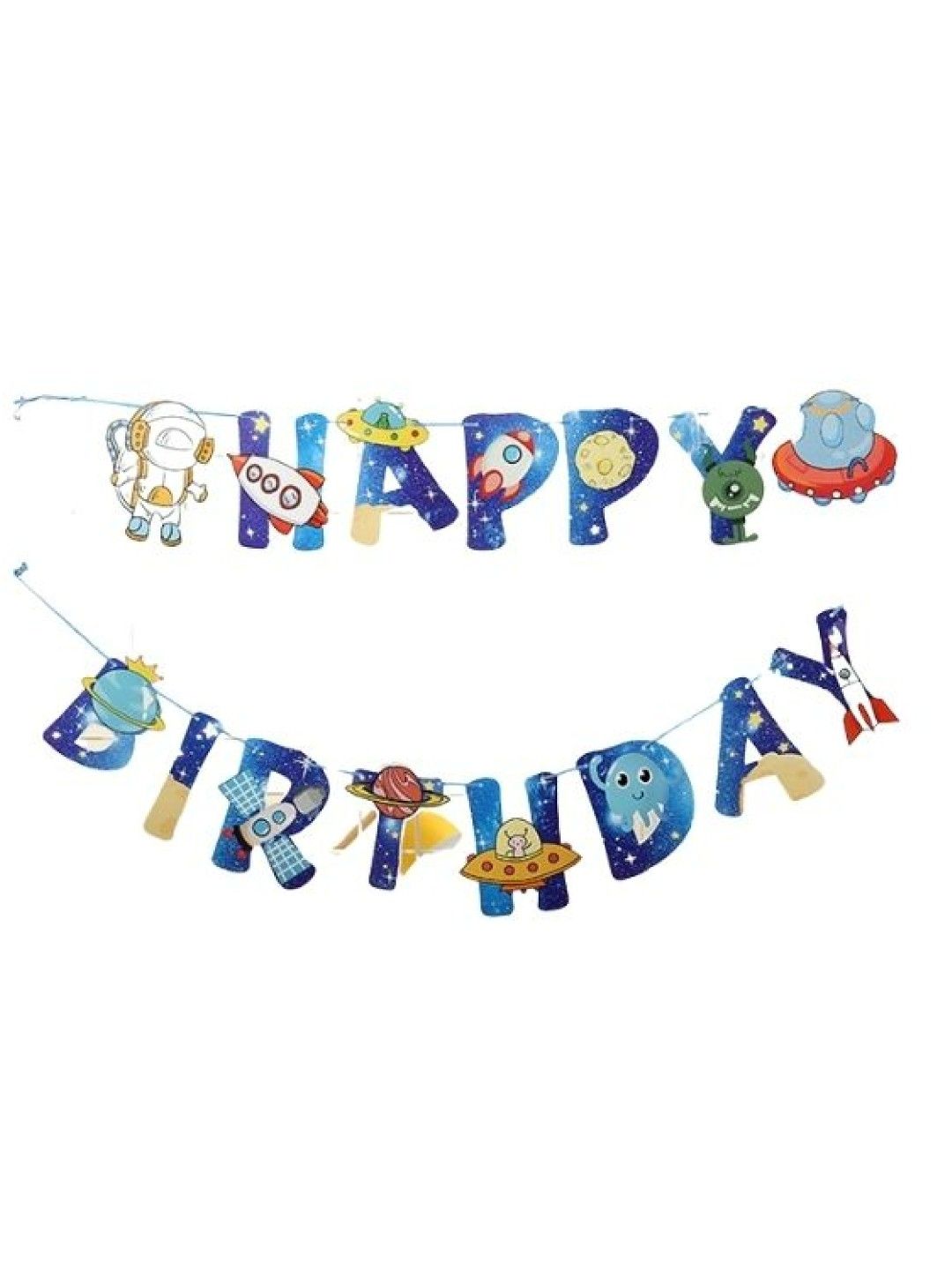 Party-Doh Outer Space Astronaut Happy Birthday Banner