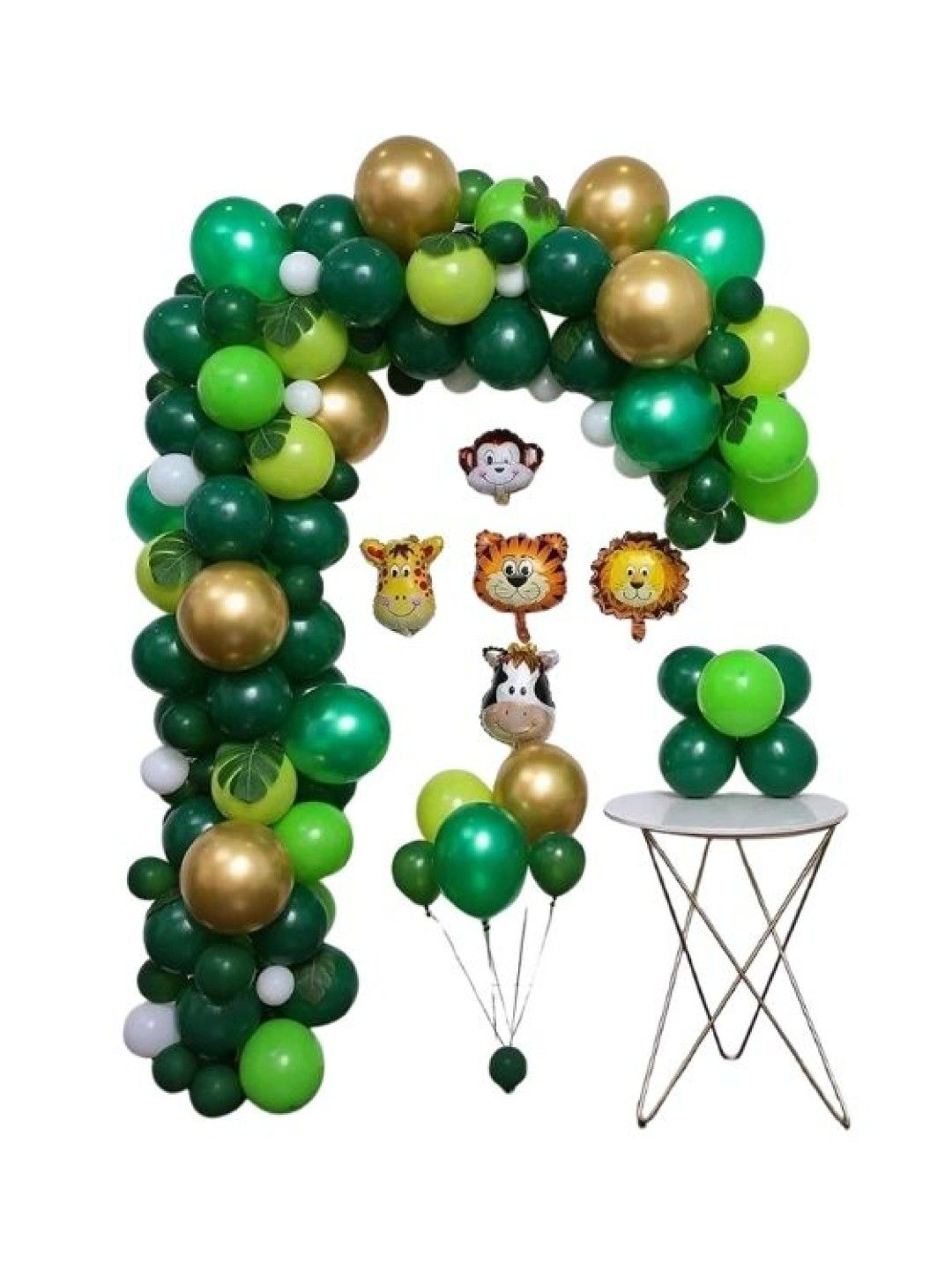 Party-Doh Green Safari Jungle Balloon Set (150pcs) (No Color- Image 1)