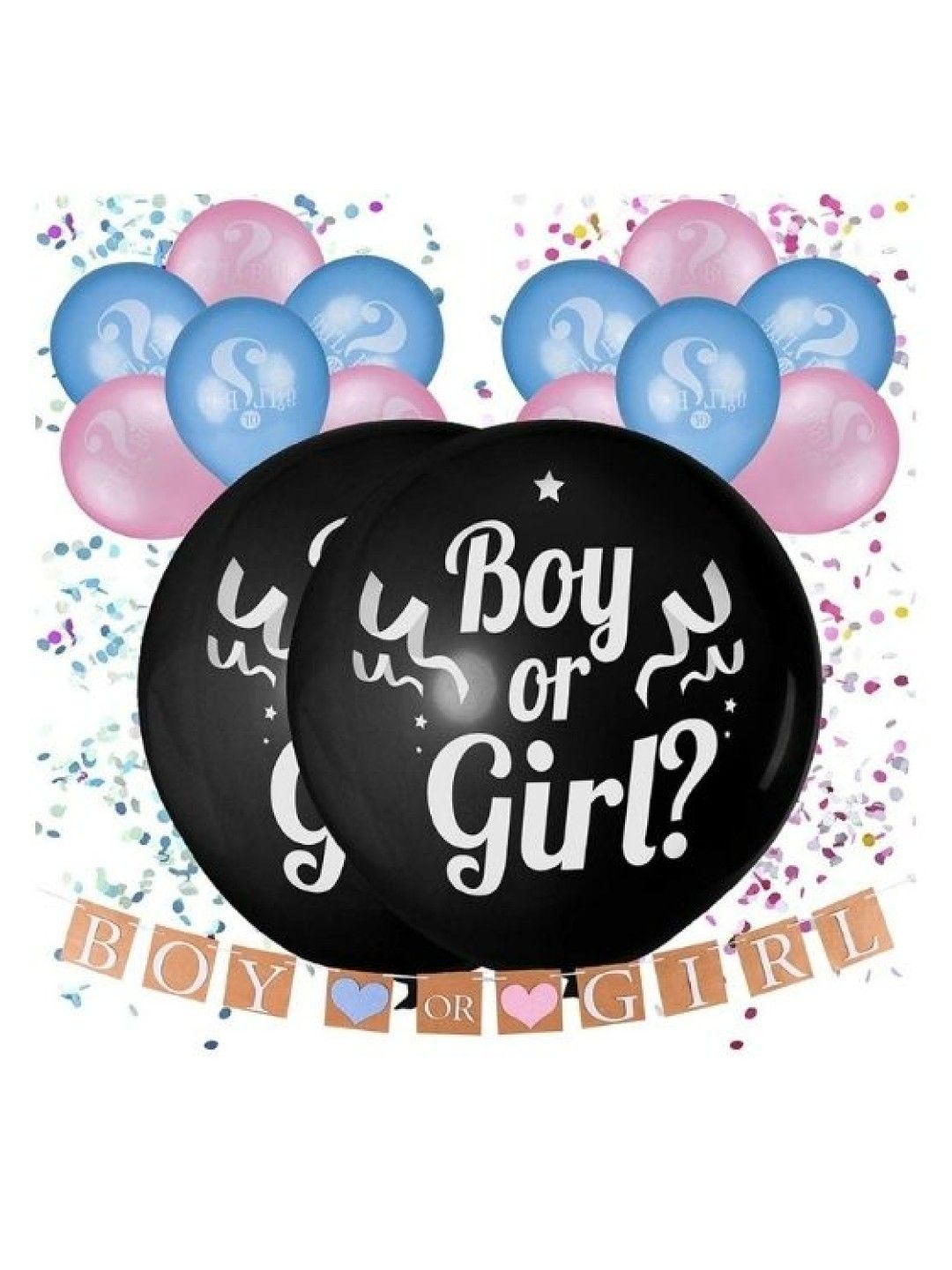 Party-Doh Boy or Girl Gender Reveal Balloon Set