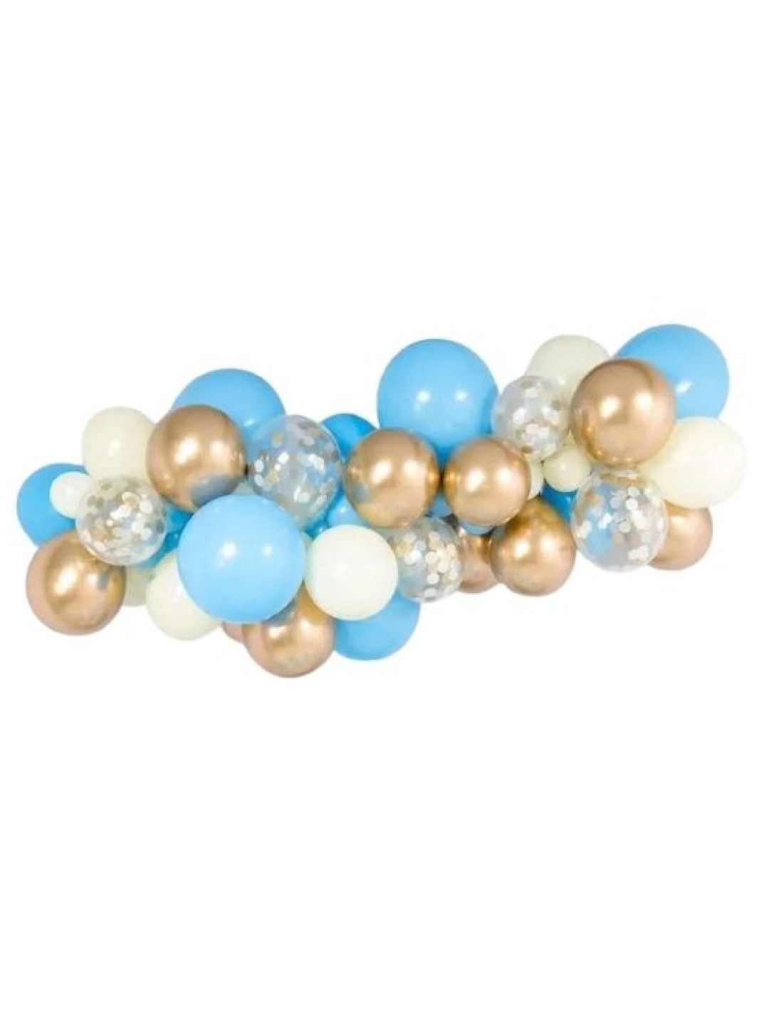 Party-Doh Blue, Gold, and White Balloon Arch Set (40pcs)