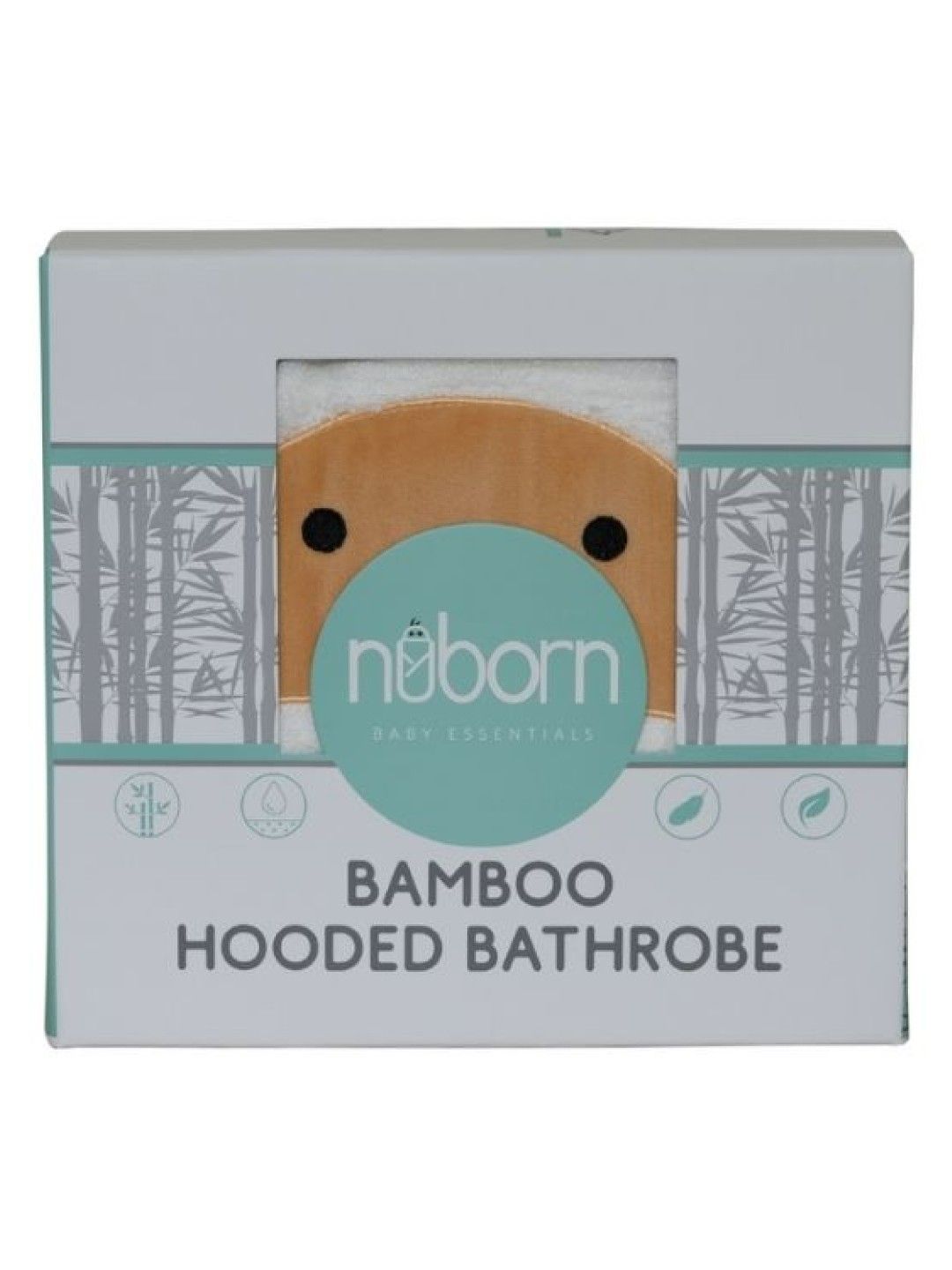 Nuborn Baby Essentials Bamboo Hooded Bathrobe - Sheep (White- Image 2)