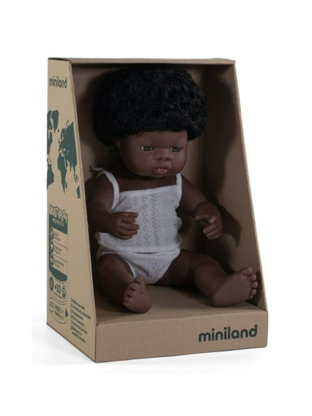 Miniland Dolls Baby Doll African Girl (38 cm)