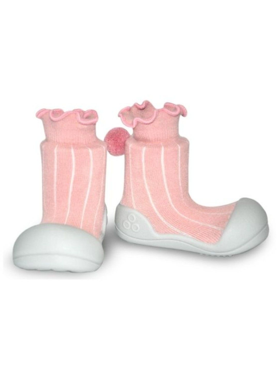 Attipas Pom-Pom Baby Shoes (Pink- Image 1)