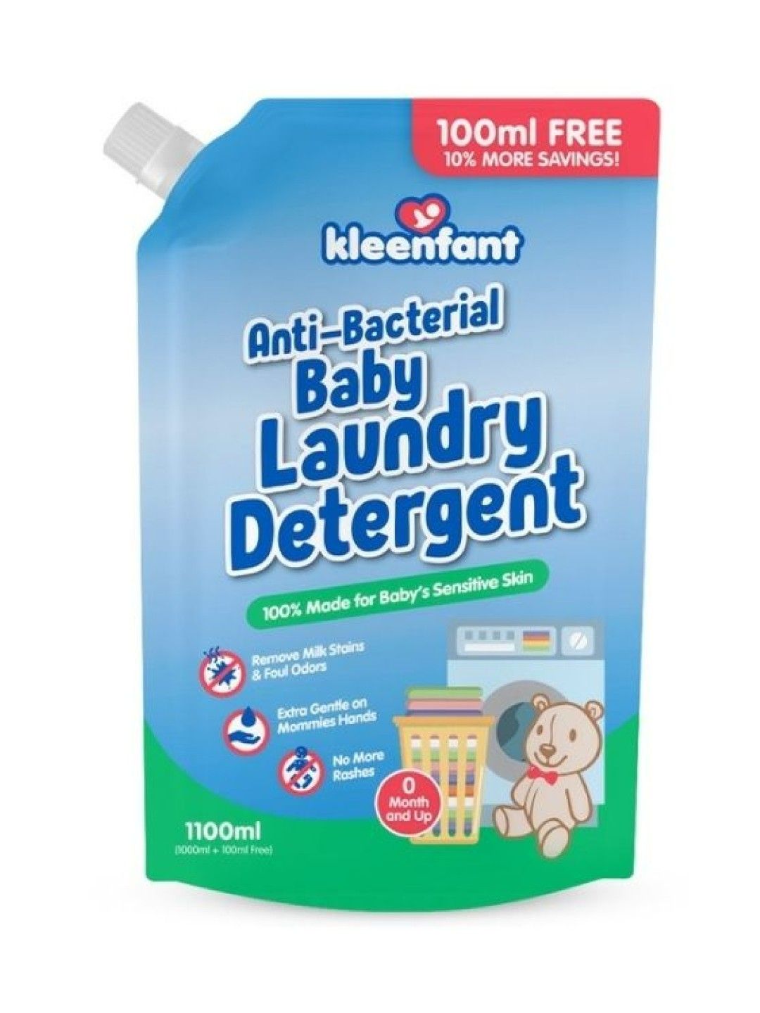 Kleenfant Antibacterial Baby Laundry Wash Refill (1100ml)