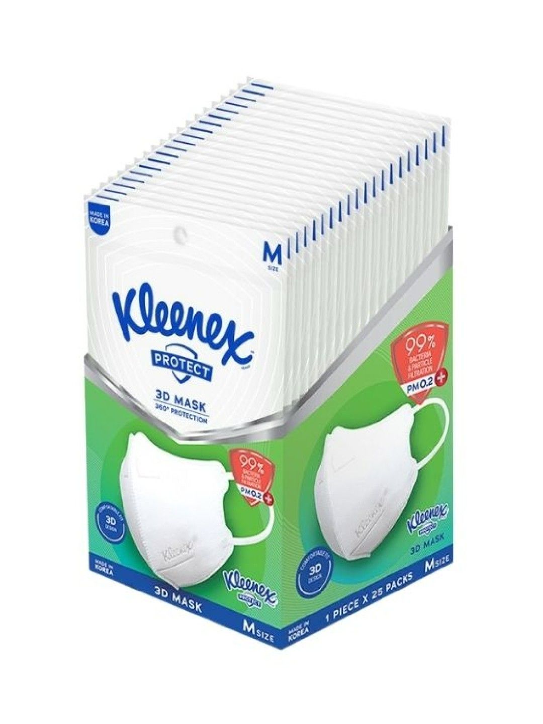 Kleenex Protect 3D Face Mask KF94 Medium 25Packs (25 masks) edamama