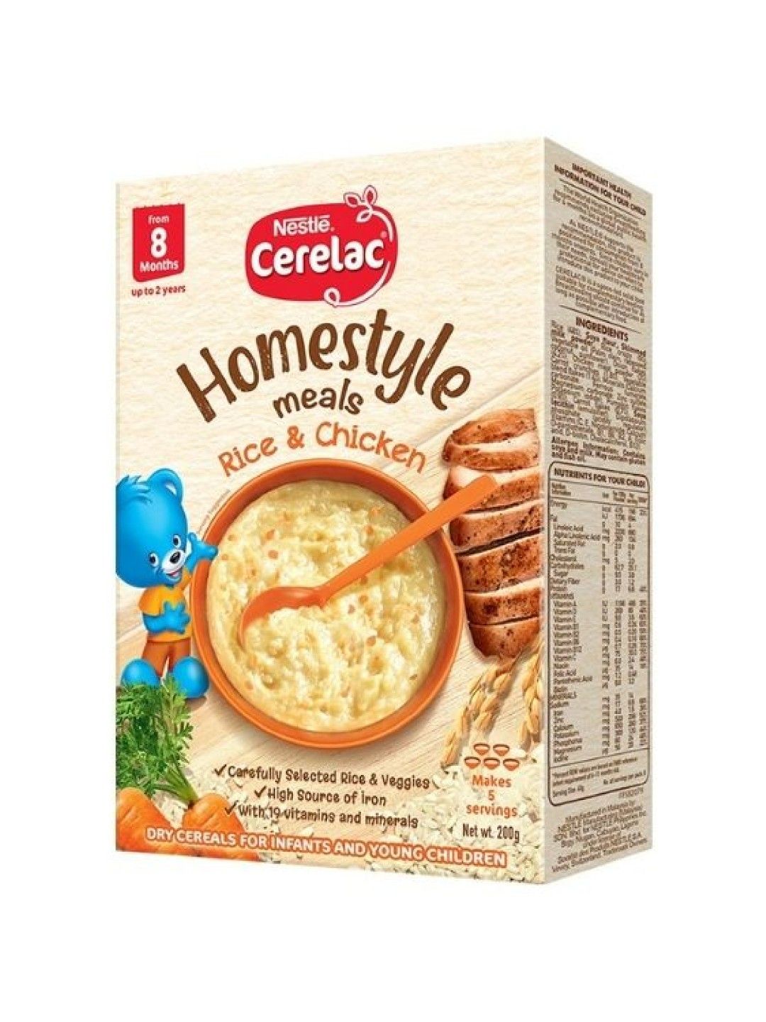 CERELAC CERELAC® Homestyle Meals Rice and Chicken Porridge (200g)