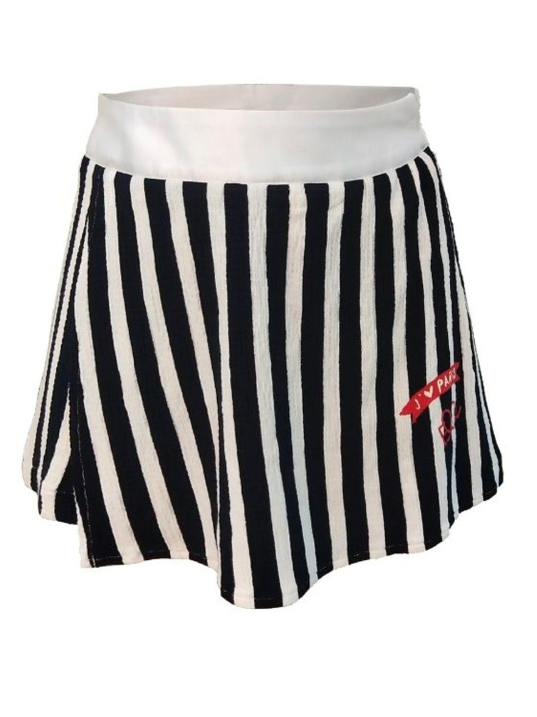 ElleKids. Stripe Structed Skort (Navy Blue- Image 1)