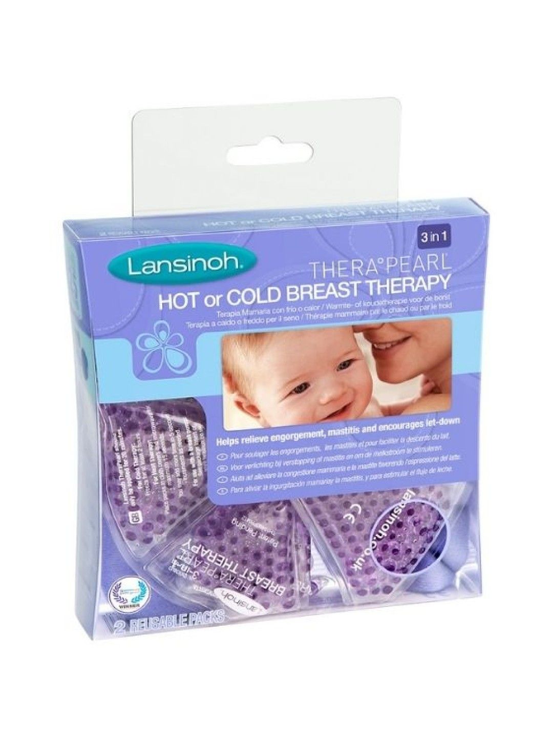 Lansinoh Thera°Pearl 3-in-1 Hot or Cold Breast Therapy