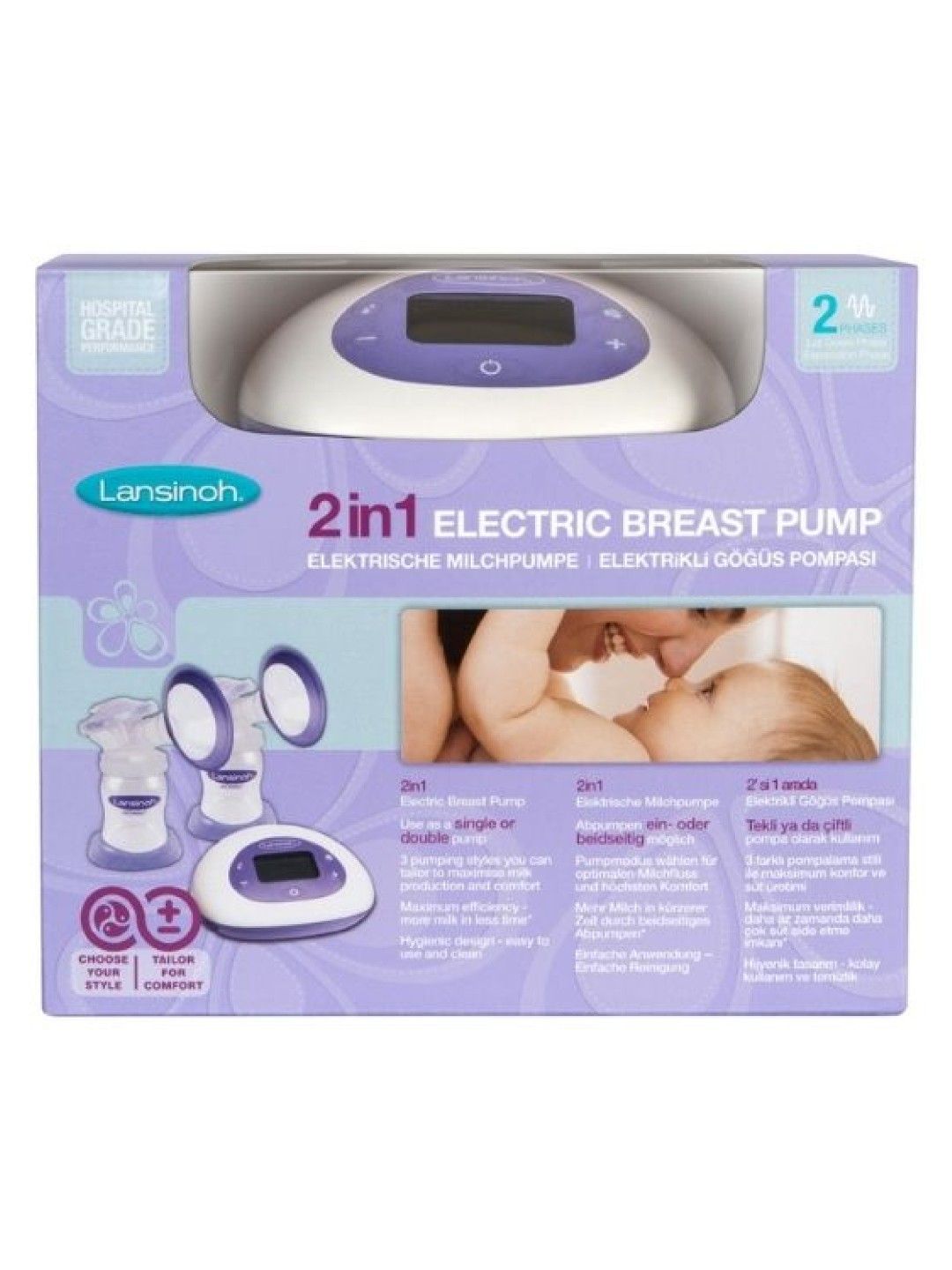 Lansinoh 2-in-1 Electric Breast Pump (No Color- Image 1)