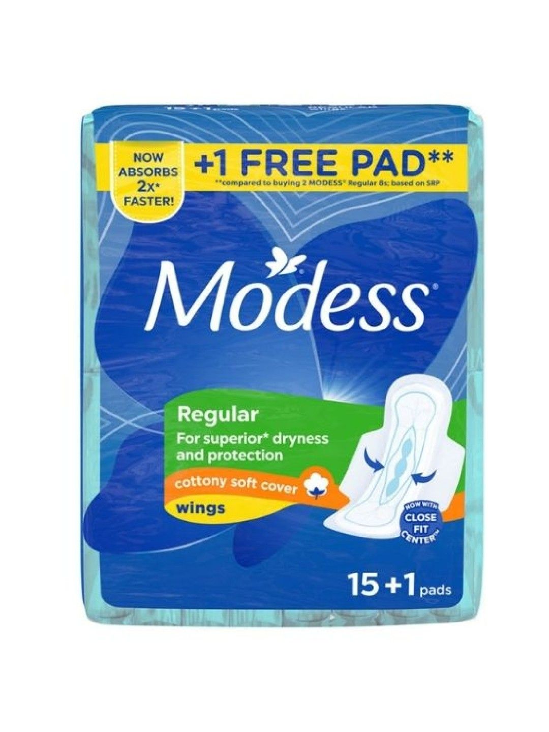 Modess Cottony Soft Maxi with Wings Sanitary Napkins (16s) (No Color- Image 1)