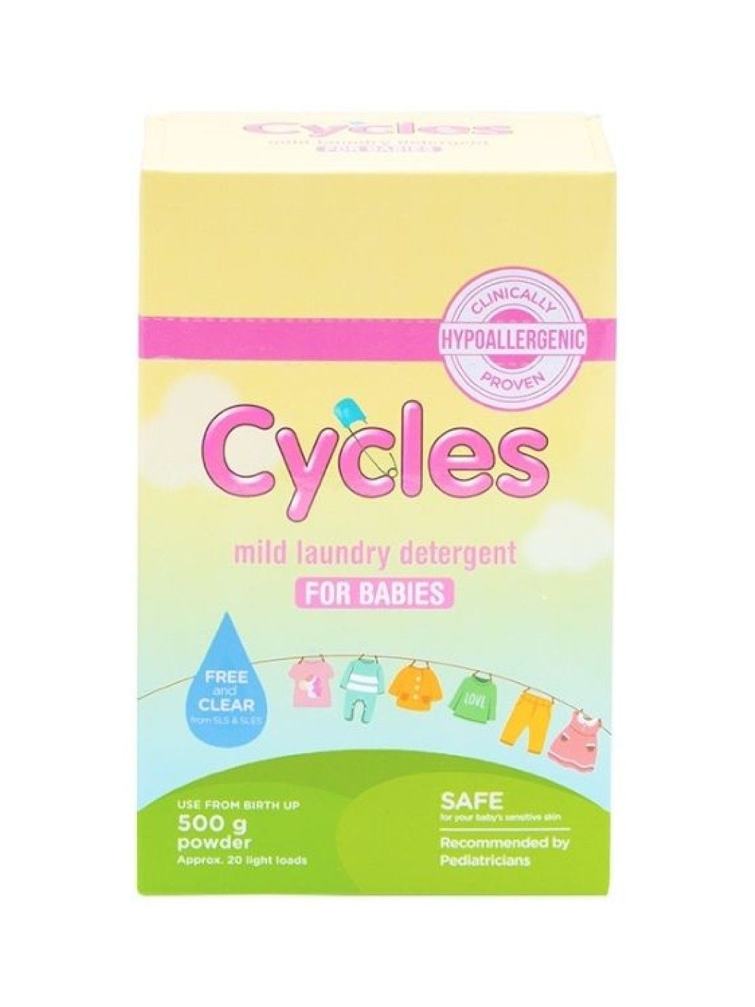 Cycles Mild Laundry Detergent Powder 500g