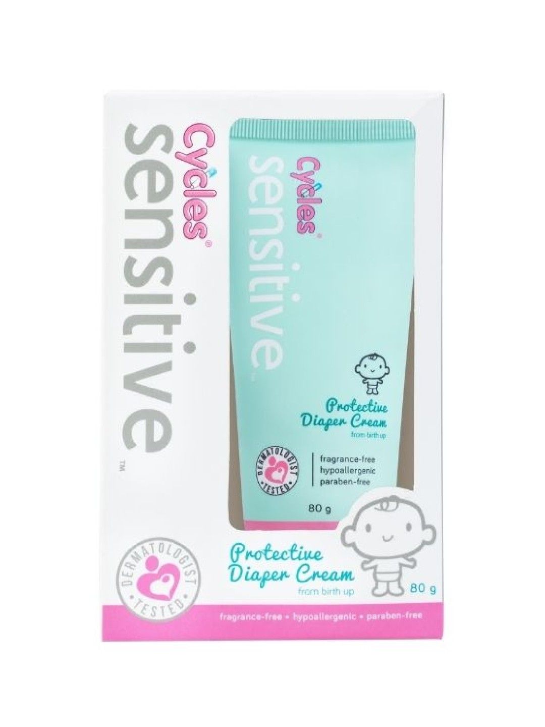 Cycles Sensitive Sensitive Protective Diaper Cream 80G (No Color- Image 3)