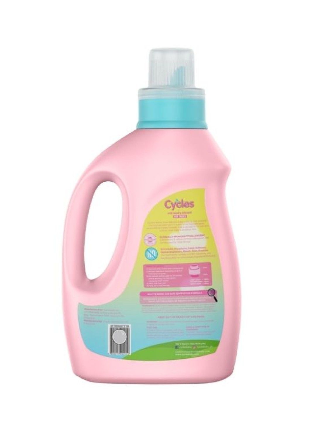 Cycles Mild Laundry Detergent Liquid 1.5L (No Color- Image 2)