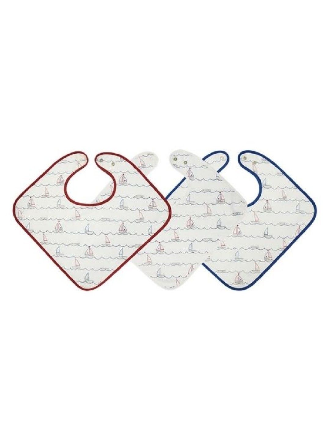 Belily World Printed Baby Bib Set A (Bundle of 3) (Off White- Image 1)