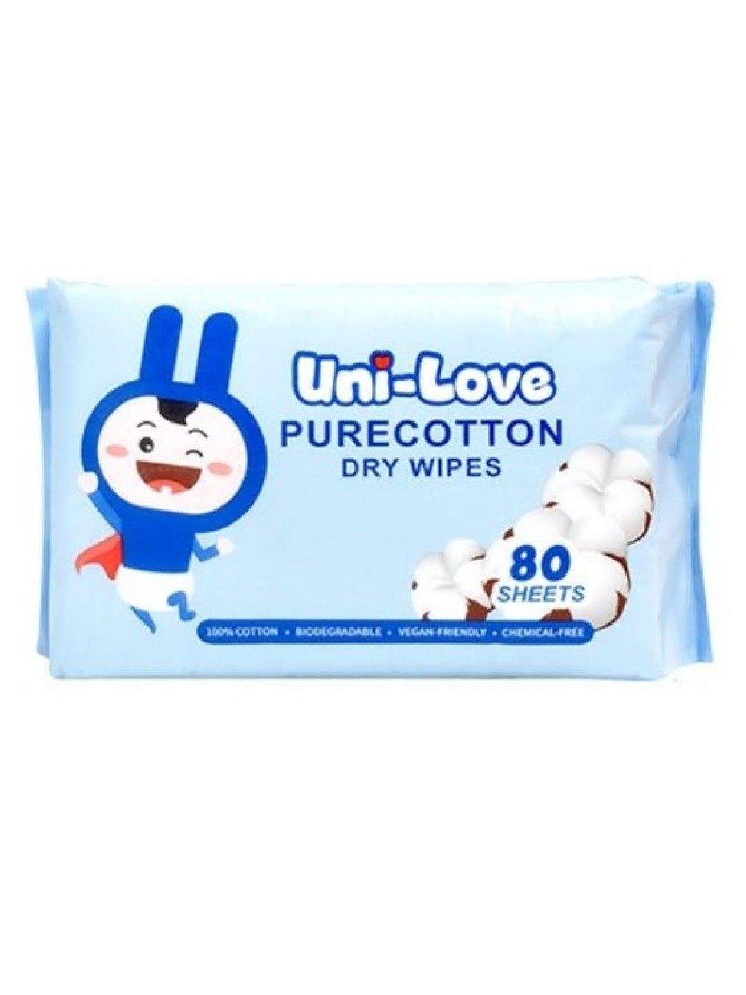 Uni-love Purecotton Dry Wipes 80's (No Color- Image 1)