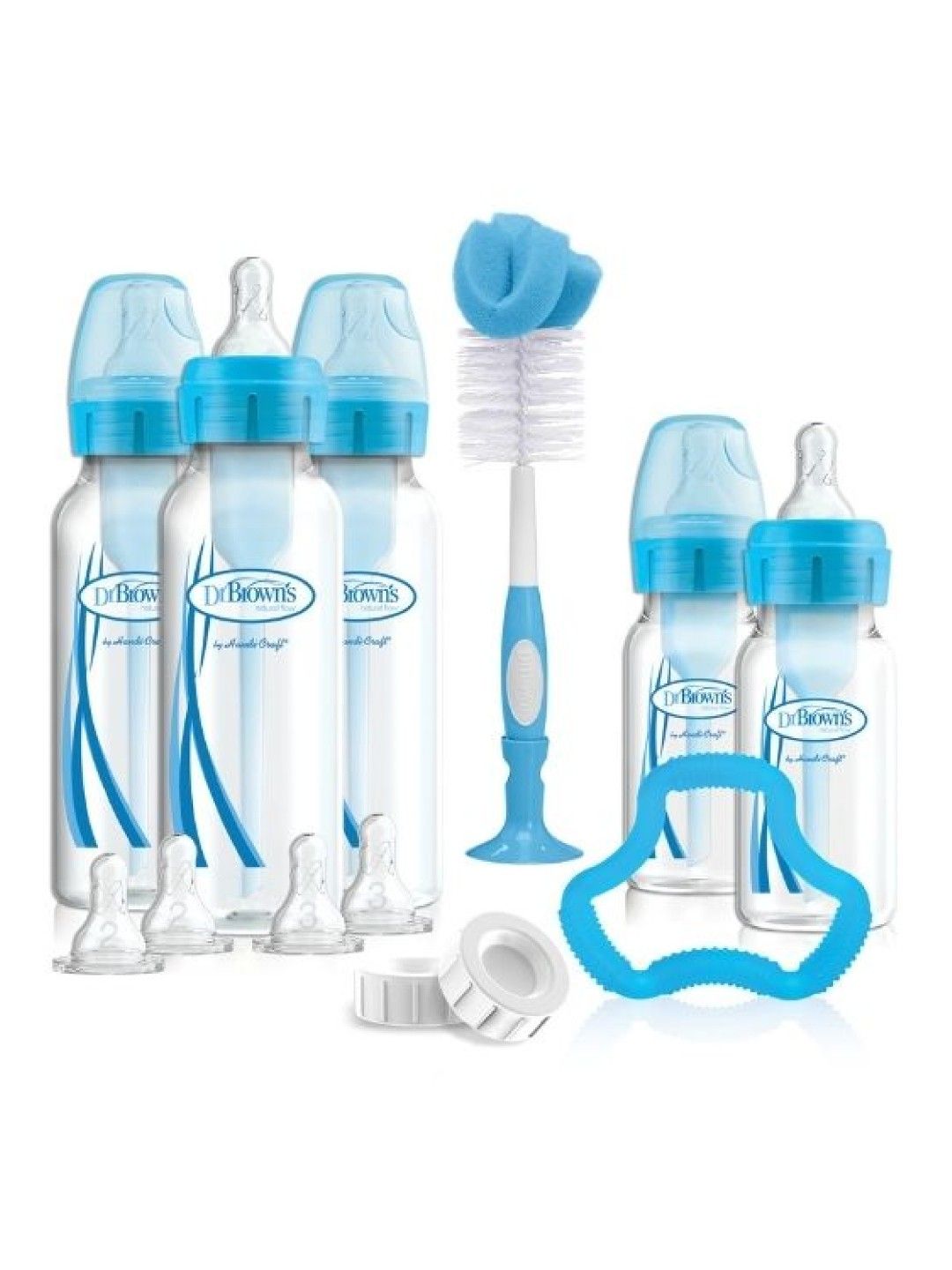 Dr. Brown's Gift Set PP Option+ Narrow Neck Bottle (Blue- Image 1)