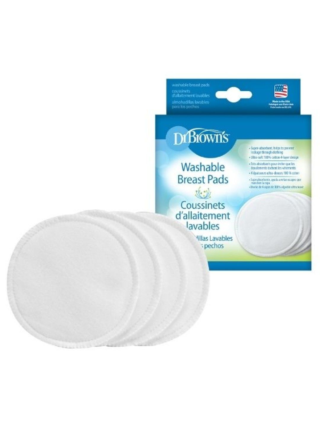 Dr. Brown's Washable Breast Pads (Bundle of 4) (No Color- Image 1)