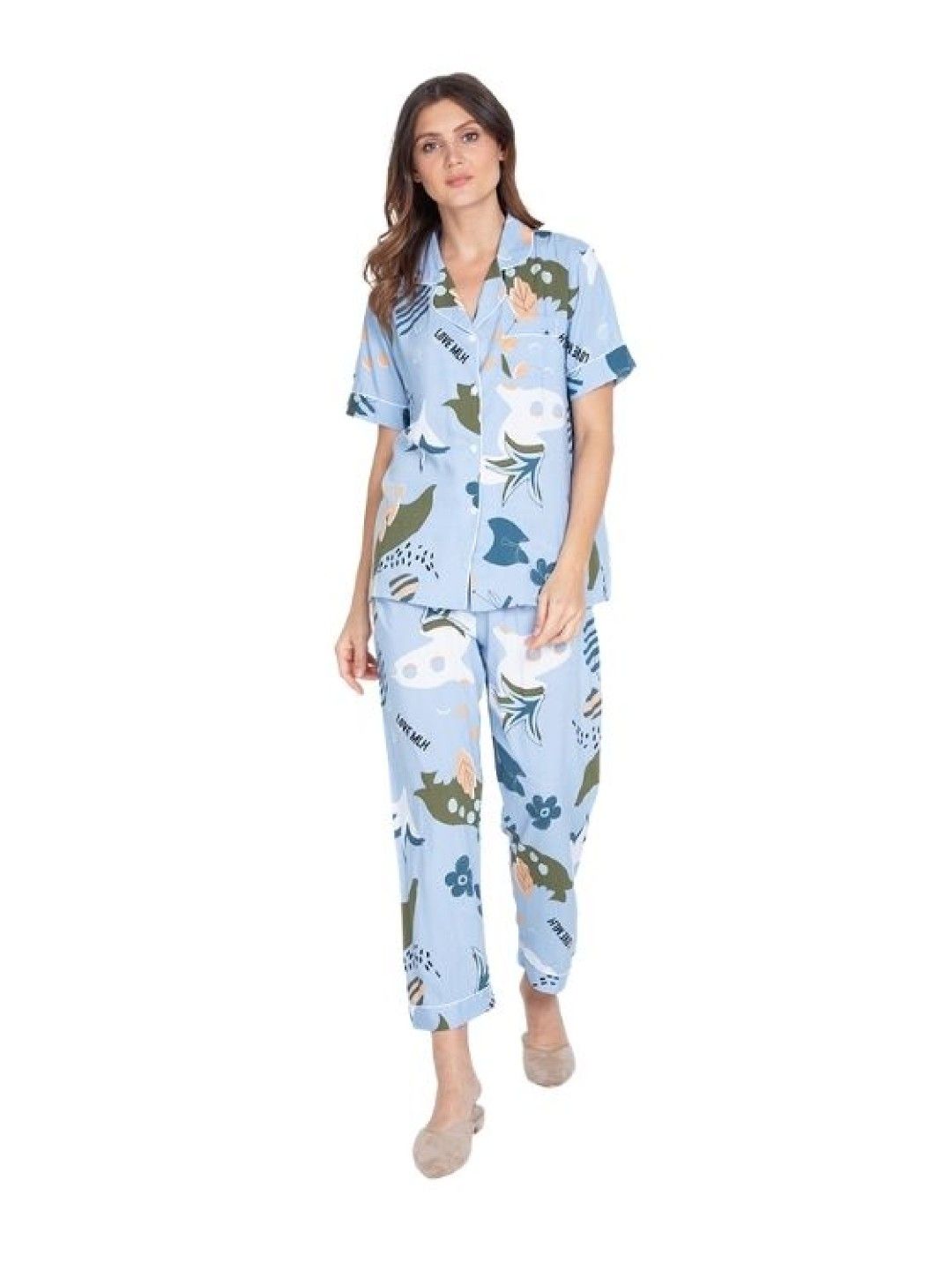 FEMINISM Bela Cotton Pajama Set (No Color- Image 1)