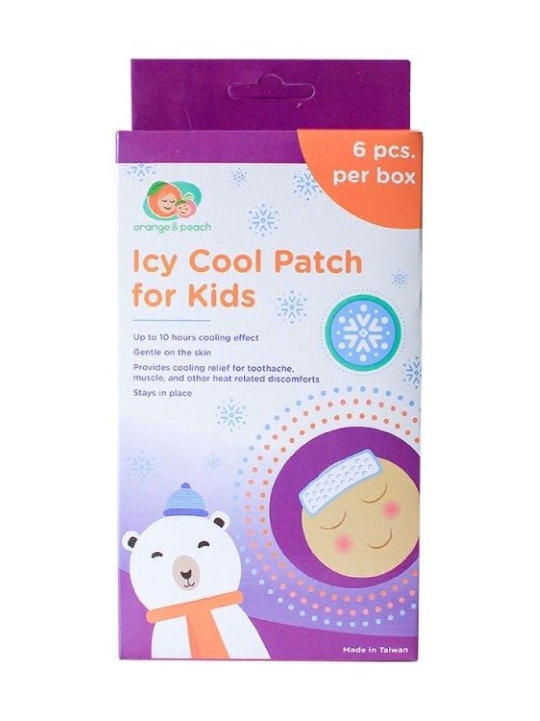 Orange & Peach Icy Cool Patch for Kids 6 pcs (1 pack)