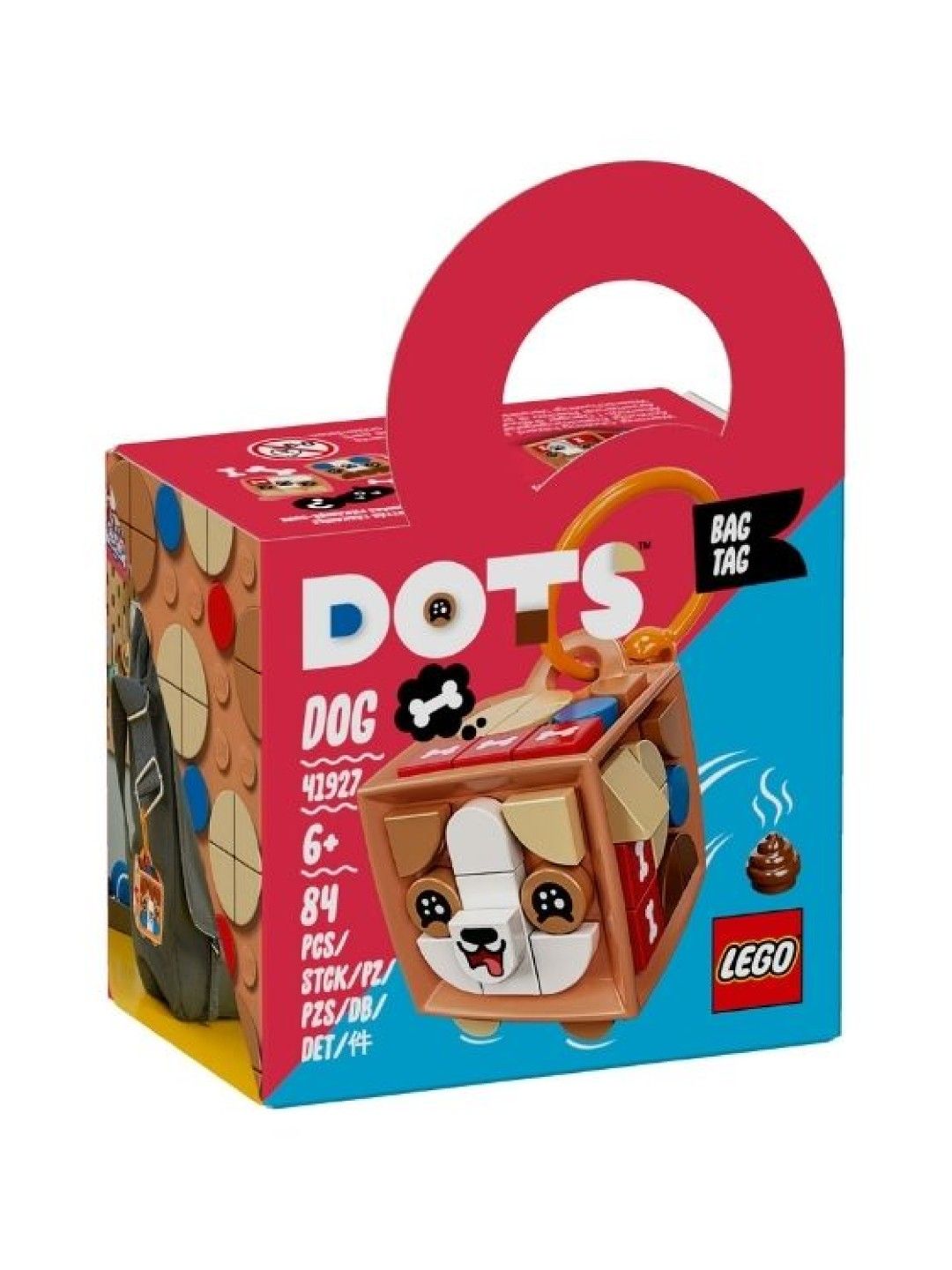 Lego Dots Bag Tag Dog