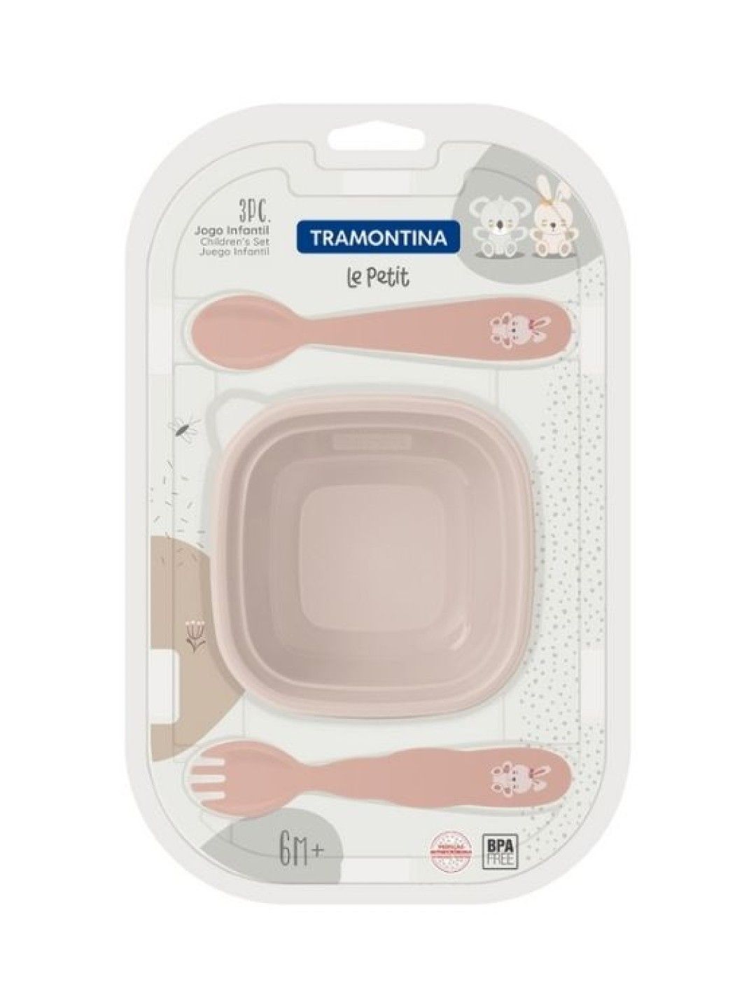 Tramontina Le Petit Children Set (Spoon, Fork, Container 300ml)