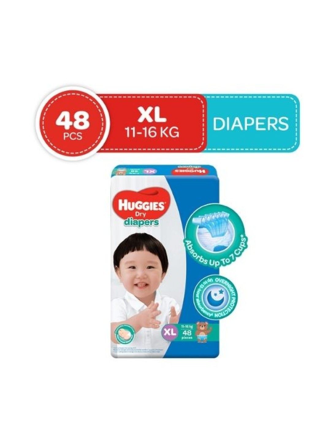 Huggies Dry Diapers XL (48 pcs)