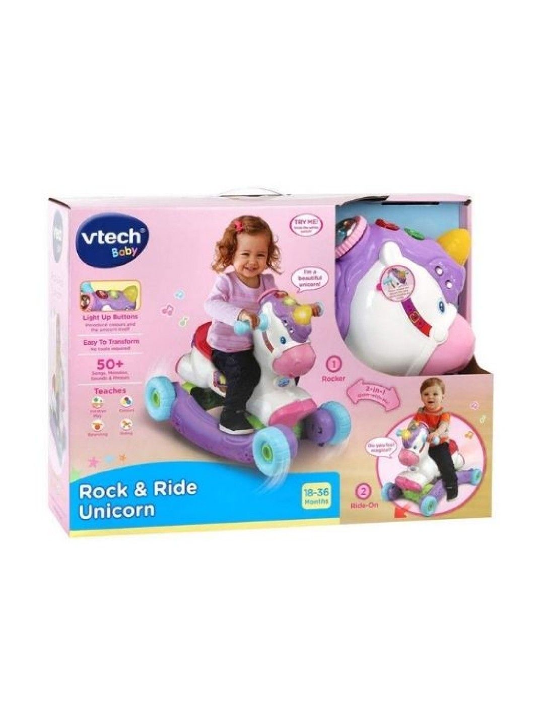 VTech Rock & Ride Unicorn / Kids Horse Rocker Toy (No Color- Image 2)