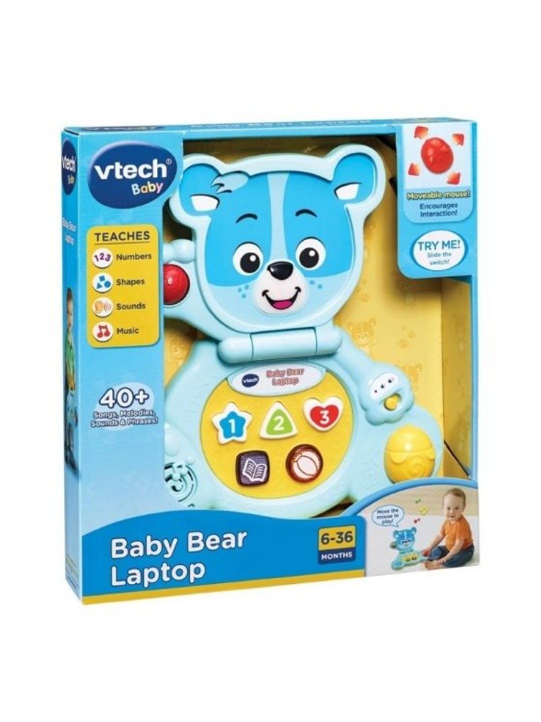 VTech Baby Bear Laptop Toy - Blue