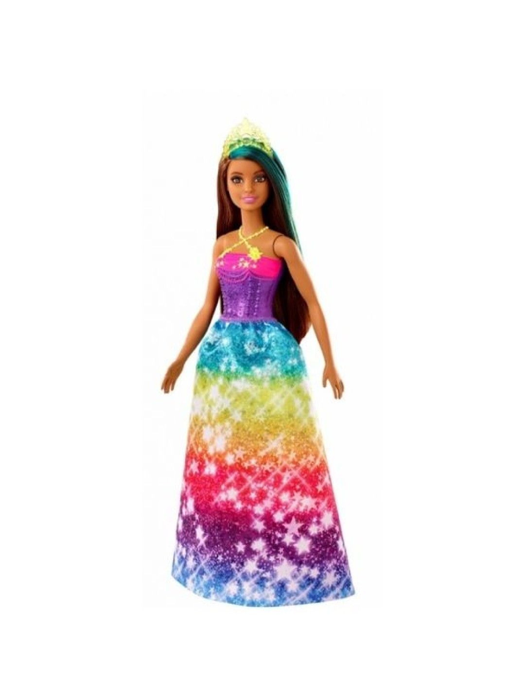 Barbie Dreamtopia Princess Doll, Brunette With Blue Hairstreak