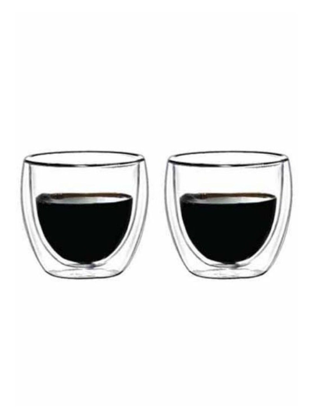 Sunbeams Lifestyle Crysalis Double Wall Glass Espresso Coffee Cup 80ml (Set of 2) (No Color- Image 1)