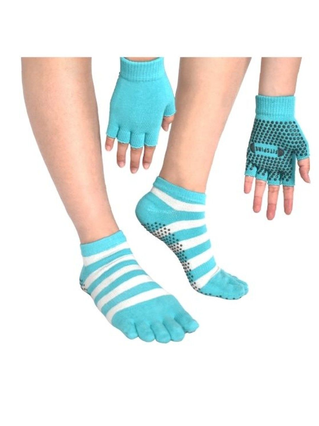 Sunbeams Lifestyle Fitspire Yoga Socks and Gloves Cotton Elastic Ribbon Workout Equipment