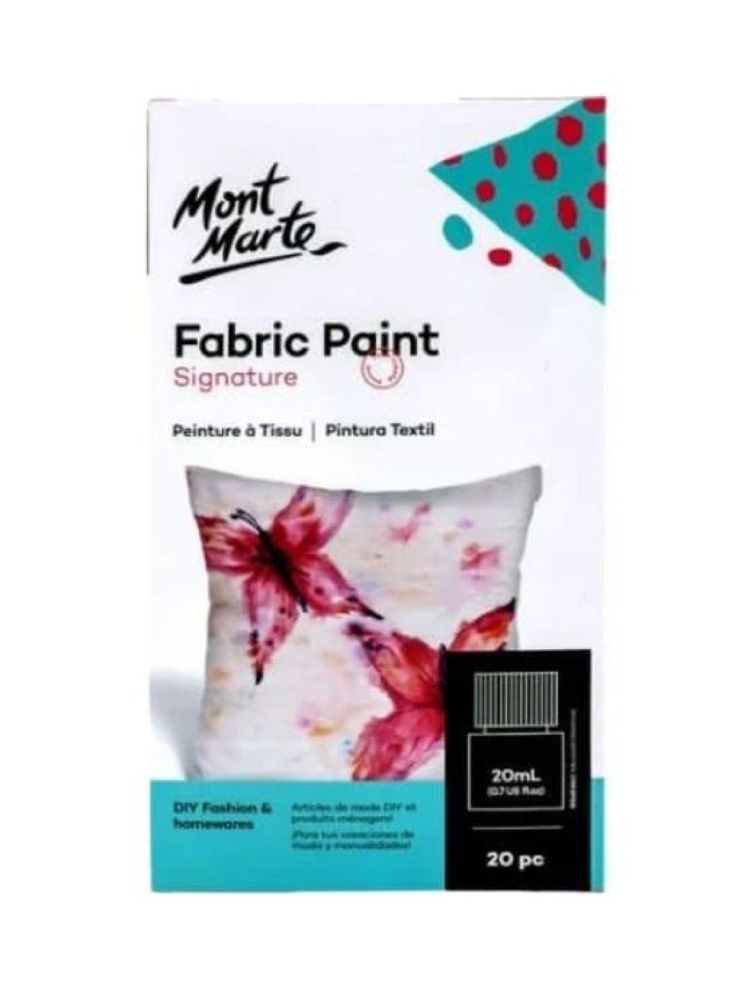 Mont Marte Fabric Paint (20 pcs) (No Color- Image 1)