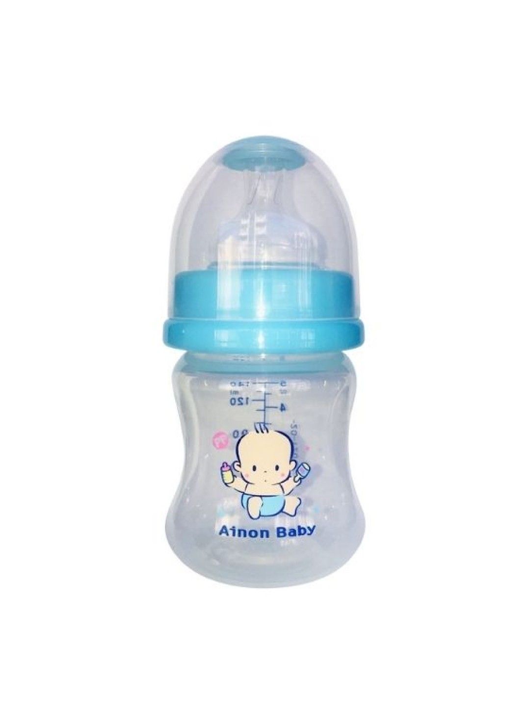 Ainon Baby PP Wide Neck Feeding Bottle Blue (140 ml) (No Color- Image 1)