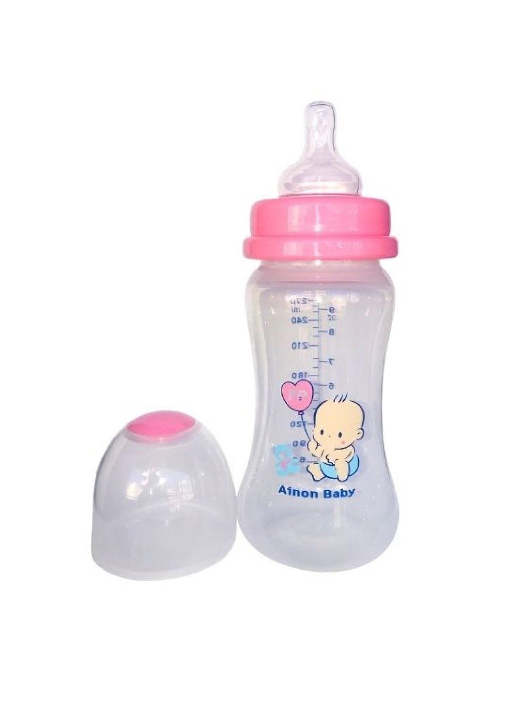 Ainon Baby PP Wide Neck Feeding Bottle Pink (270 ml) (No Color- Image 1)