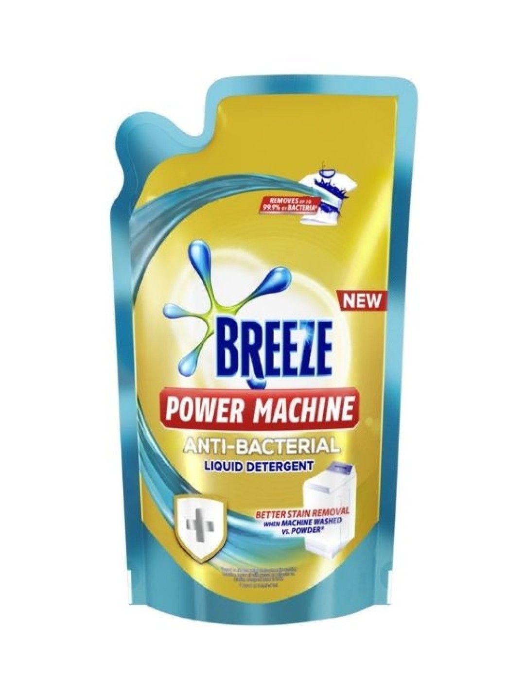 Breeze Liquid Detergent Antibacterial Powermachine Pouch (650 ml)