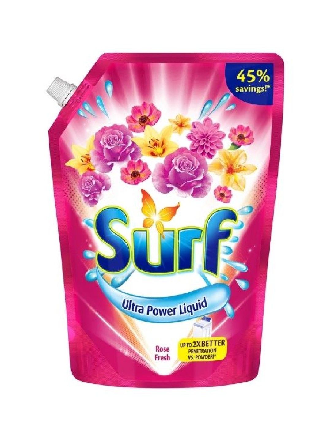 Surf Laundry Liquid Detergent Rose Fresh Pouch (2.5L) (No Color- Image 1)